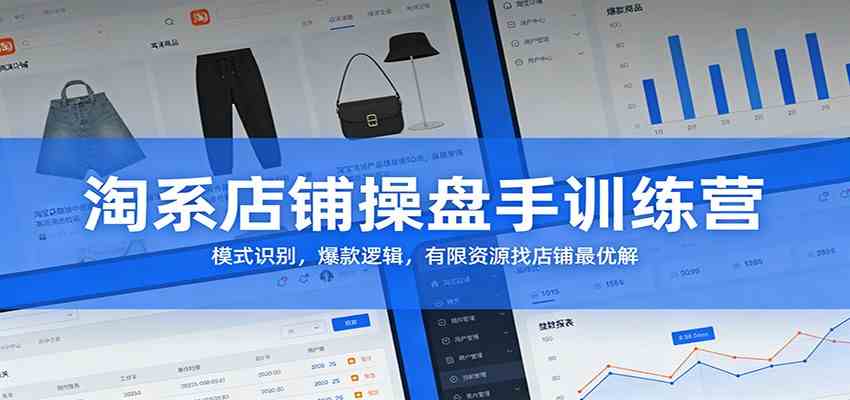 淘系店铺操盘手训练营：模式识别，爆款逻辑，有限资源找店铺最优解-研习库