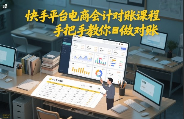 快手平台电商会计对账课程，手把手教你做对账-研习库