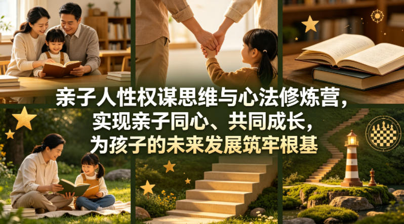 亲子人性权谋思维与心法修炼营，实现亲子同心、共同成长，为孩子的未来发展筑牢根基【音频】-研习库