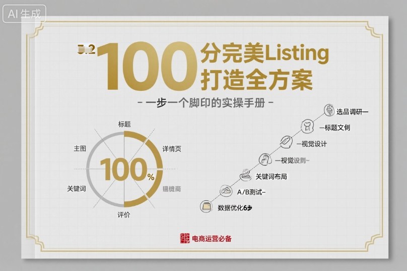 100分完美Listing打造全方案,想要完美listing必须是需要一步一个脚印的-研习库