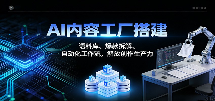 AI内容工厂搭建：语料库、爆款拆解、自动化工作流，解放创作生产力-研习库