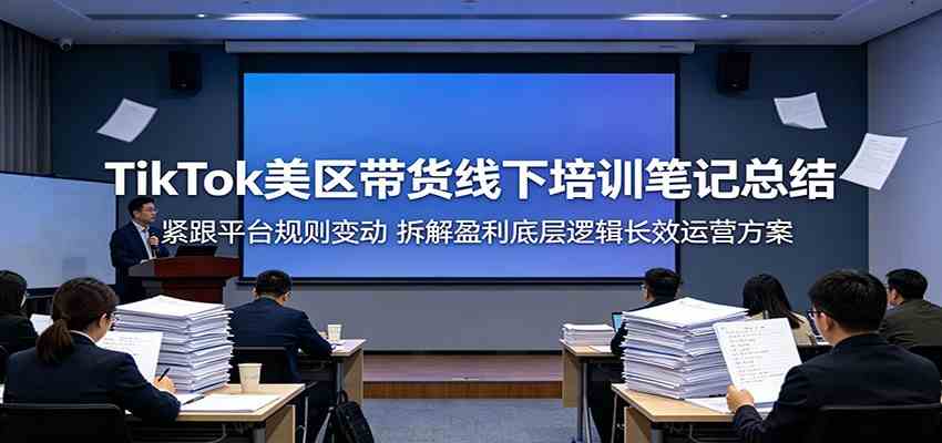 TikTok美区带货线下培训笔记总结：紧跟平台规则变动，拆解盈利底层逻辑长效运营方案-研习库
