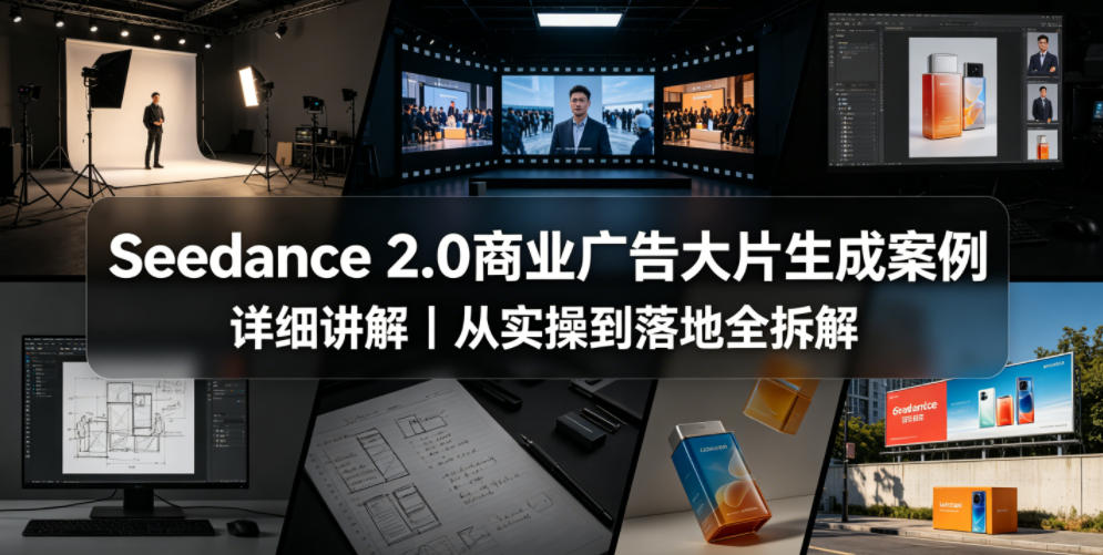 Seedance 2.0商业广告大片生成案例详细讲解|从实操到落地全拆解-研习库