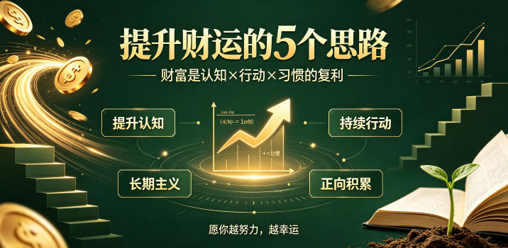 付费文章:提升财运的5个思路——财富是认知x行动x习惯的复利,愿你越努力,越幸运-研习库