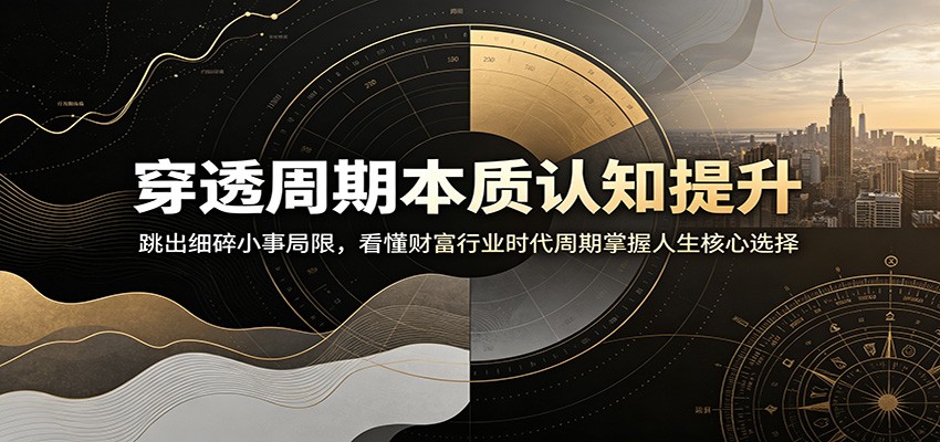 穿透周期本质认知提升:跳出细碎小事局限,看懂财富行业时代周期掌握人生核心选择-研习库
