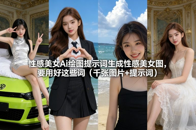 性感美女Ai绘图提示词生成性感美女图，要用好这些词（千张图片+提示词）-研习库