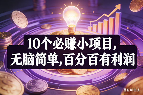 （17169期）10个必赚小项目，无脑简单，百分百有利润，副业首选，日入200+-研习库