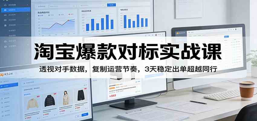 淘宝爆款对标实战课:透视对手数据,复制运营节奏,3天稳定出单超越同行-研习库