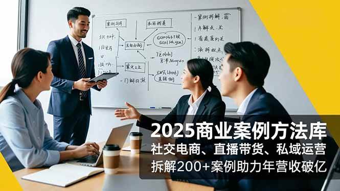 (16713期)2025商业案例方法库,社交电商、直播带货、私域运营,拆解200+案例助力年营收破亿-研习库