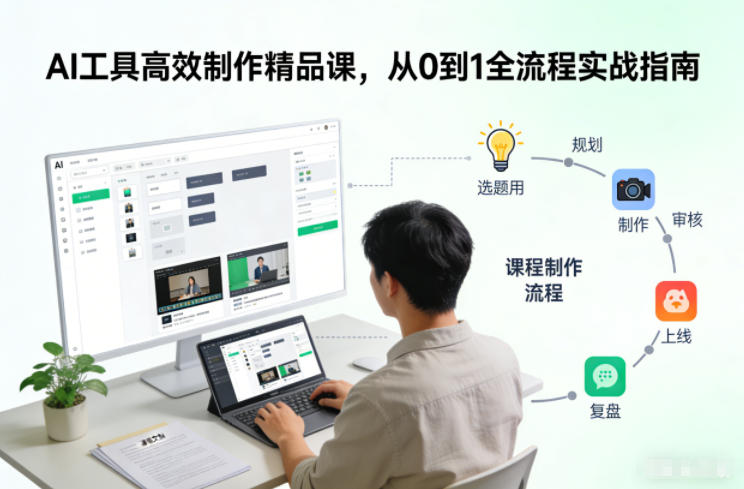 AI工具高效制作精品课，从0到1全流程实战指南-研习库