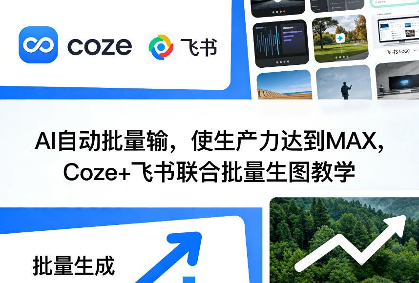AI自动批量输，使生产力达到MAX，Coze+飞书联合批量生图教学-研习库