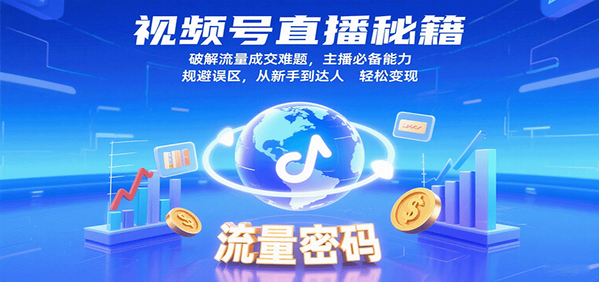 视频号直播秘籍，破解流量成交难题，主播必备能力，规避误区，从新手到达人轻松变现-研习库