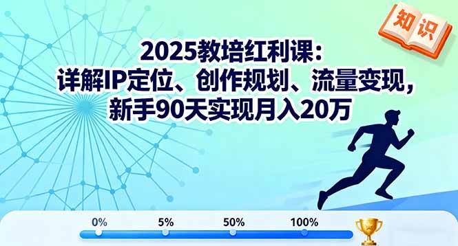 (16178期)2025教培红利课:详解IP定位、创作规划、流量变现,新手90天实现月入20万-研习库