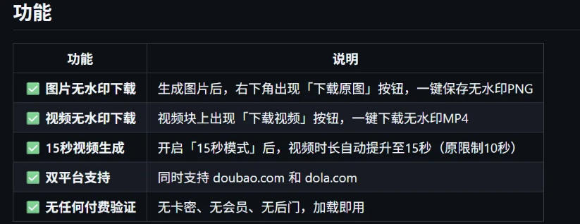 豆包生成15秒视频——浏览器插件,开源免费,纯净无验证,无需任何激活码-研习库
