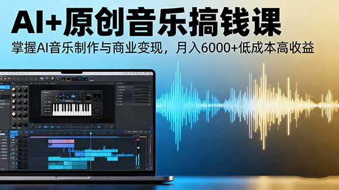 (16324期)AI+原创音乐搞钱课:掌握AI音乐制作与商业变现,月入6000+低成本高收益-研习库