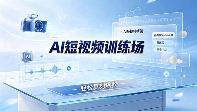 (19137期)老陈AI短视频训练场:AI短视频框架+换背景SwitchXAI+首尾帧+声音生成,轻松复刻爆款-研习库
