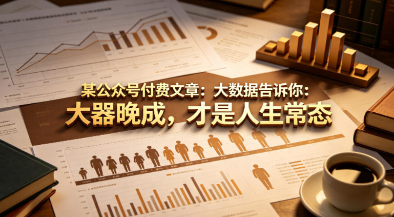 某公众号付费文章：大数据告诉你：大器晚成，才是人生常态-研习库