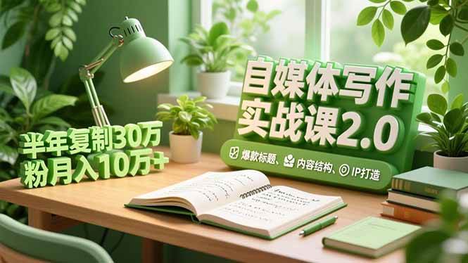 (16734期)自媒体写作实战课2.0,爆款标题、内容结构、IP打造,半年复制30万粉月入10万+-研习库