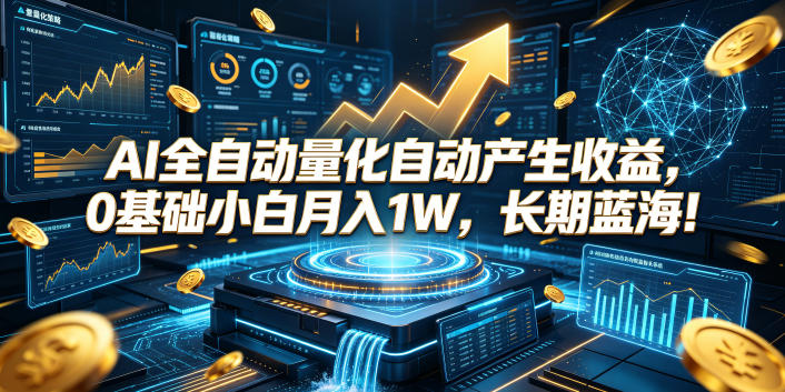 AI全自动量化自动产生收益,0基础小白月入1W,长期蓝海!【揭秘】 AI全自动量化自动产生收益,0基础小白月入1W,长期蓝海!【揭秘】