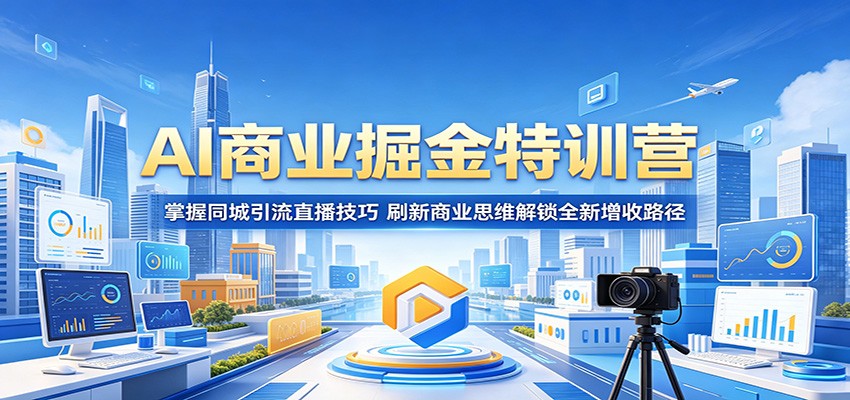 AI商业掘金特训营：掌握同城引流直播技巧，刷新商业思维解锁全新增收路径-研习库