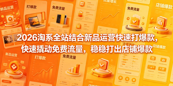 2026淘系全站结合新品运营快速打爆款，快速撬动免费流量，稳稳打出店铺爆款（更新5月12日）-研习库