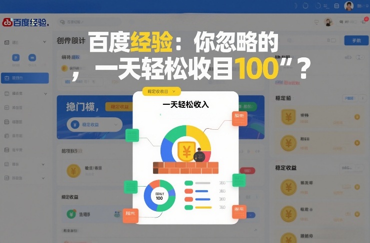 百度经验：你忽略的“搬砖项目”，一天轻松收入100-研习库