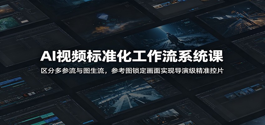AI视频标准化工作流系统课:区分多参流与图生流,参考图锁定画面实现导演级精准控片-研习库