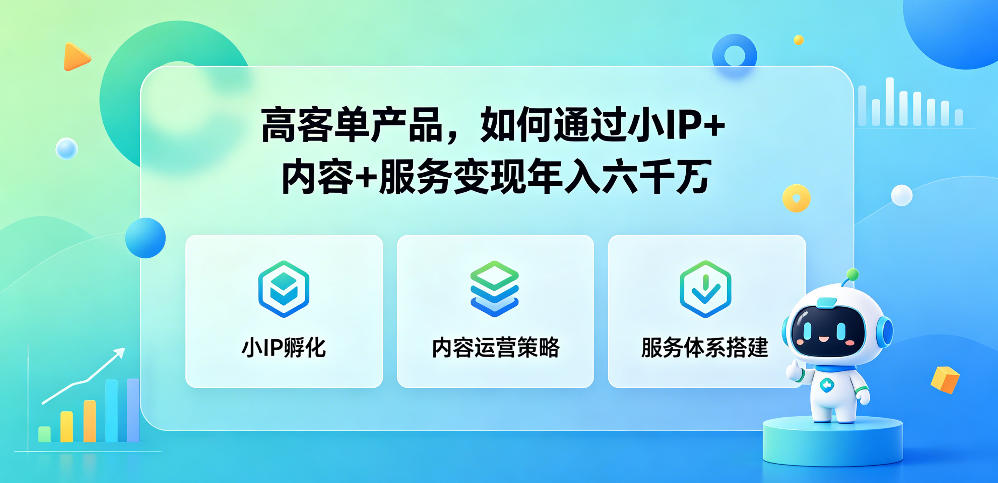 高客单产品，如何通过小IP+内容+服务变现年入六干W-研习库