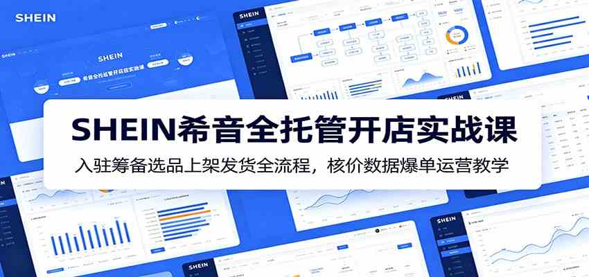 SHEIN希音全托管开店实战课：入驻筹备选品上架发货全流程，核价数据爆单运营教学-研习库