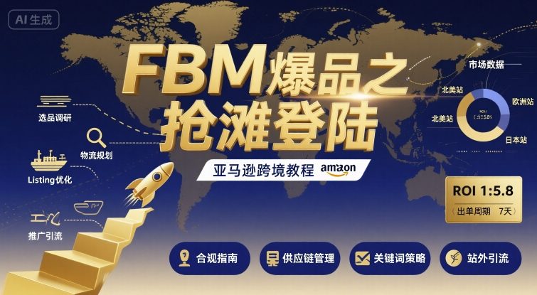 FBM爆品之抢滩登陆-亚马逊跨境教程-研习库