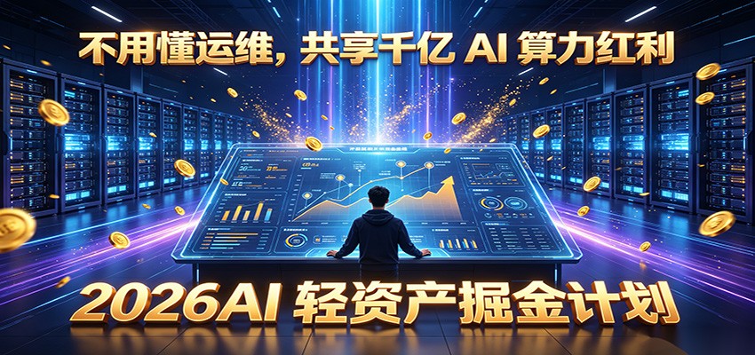 不用懂运维，共享千亿 AI 算力红利，2026AI 轻资产掘金计划-研习库