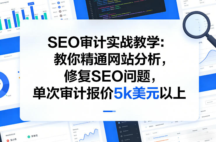 SEO审计实战教学：教你精通网站分析，修复SEO问题，单次审计报价5k美元以上-研习库