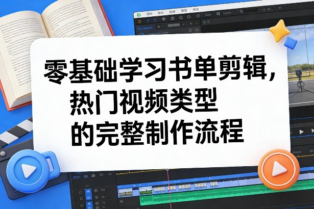 零基础学习书单剪辑，热门视频类型的完整制作流程（更新2026）-研习库