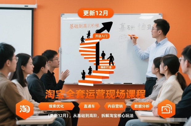 淘宝全套运营现场课程（更新26年1月），从基础到高阶，拆解淘宝核心玩法-研习库