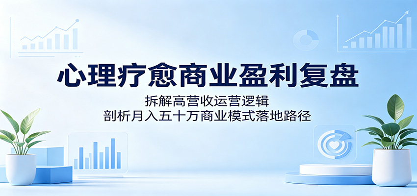 心理疗愈商业盈利复盘：拆解高营收运营逻辑，剖析月入五十万商业模式落地路径-研习库