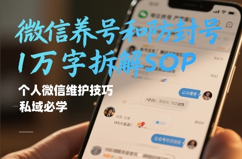 微信养号和防封号1万字拆解SOP，个人微信维护技巧，私域必学【文档】-研习库