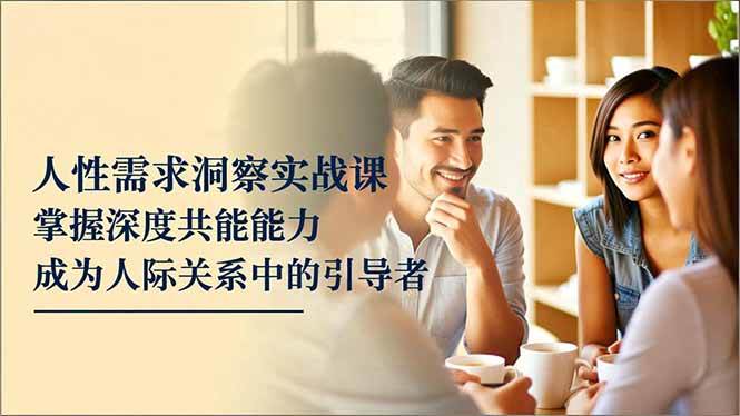 (16683期)人性需求洞察实战课,掌握深度共感能力,成为人际关系中的引导者-研习库