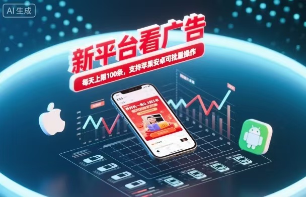 新台看广告,养好机一条5毛到5块,单机日入30到100,支持苹果安卓,可批量操作。 新台看广告,养好机一条5毛到5块,单机日入30到100,支持苹果安卓,可批量操作。