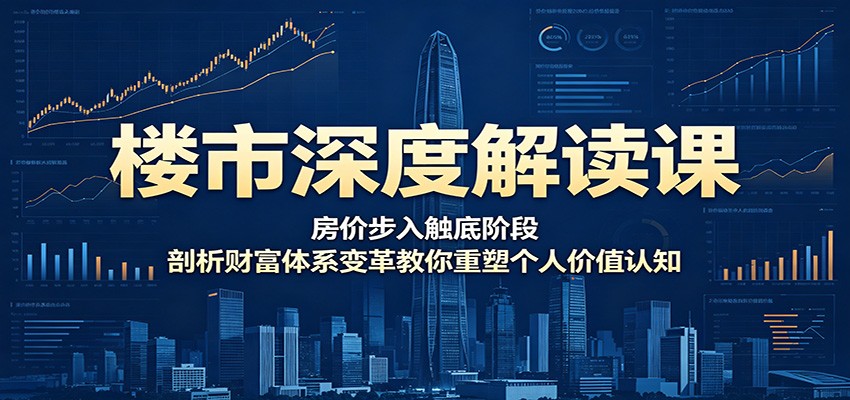 楼市深度解读课：房价步入触底阶段，剖析财富体系变革教你重塑个人价值认知-研习库