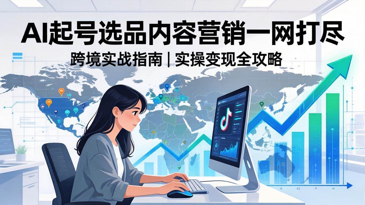 （17824期）2026 TikTok 跨境AI实操：从零基础到变现全流程，AI起号选品内容营销一网打尽-研习库
