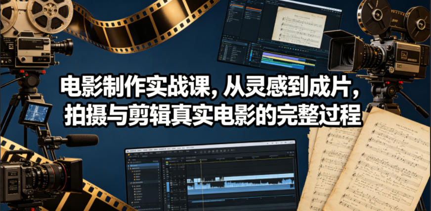 电影制作实战课，从灵感到成片，拍摄与剪辑真实电影的完整过程【原创双语字幕】-研习库