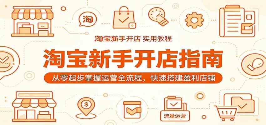淘宝新手开店指南:从零起步掌握运营全流程,快速搭建盈利店铺-研习库