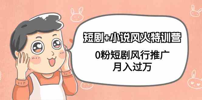 （9374期）短剧+小说风火特训营，0粉短剧风行推广，月入过万（102节课）-研习库