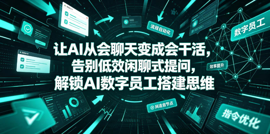 让AI从会聊天变成会干活,告别低效闲聊式提问,解锁AI数字员工搭建思维-研习库