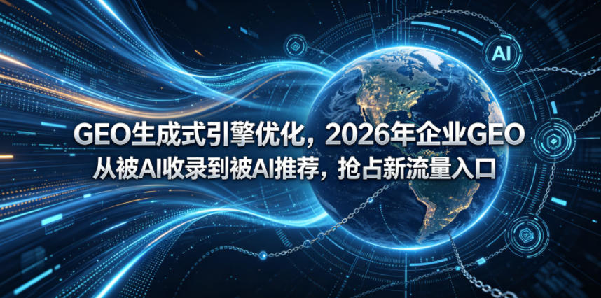 GEO生成式引擎优化,2026年企业GEO从被AI收录到被AI推荐,抢占新流量入口-研习库