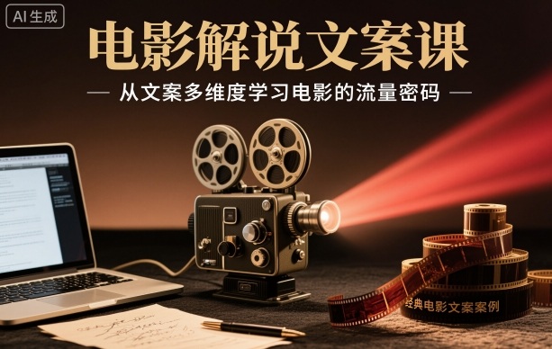 电影解说文案课,从文案多维度学习电影的流量密码 电影解说文案课,从文案多维度学习电影的流量密码