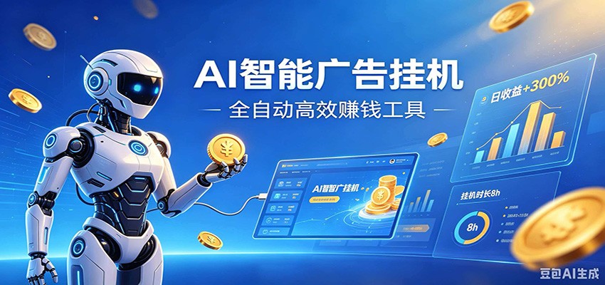 AI智能广告挂机,小白轻松上手,在家自动赚收益-研习库