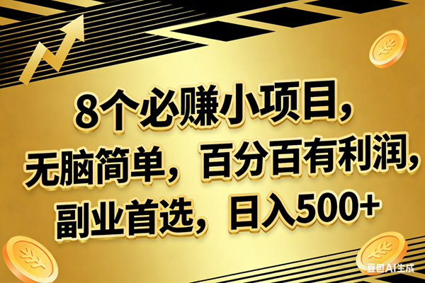 （17793期）10个必赚的小项目，百分百有利润，无脑简单，副业首选，日入300+-研习库