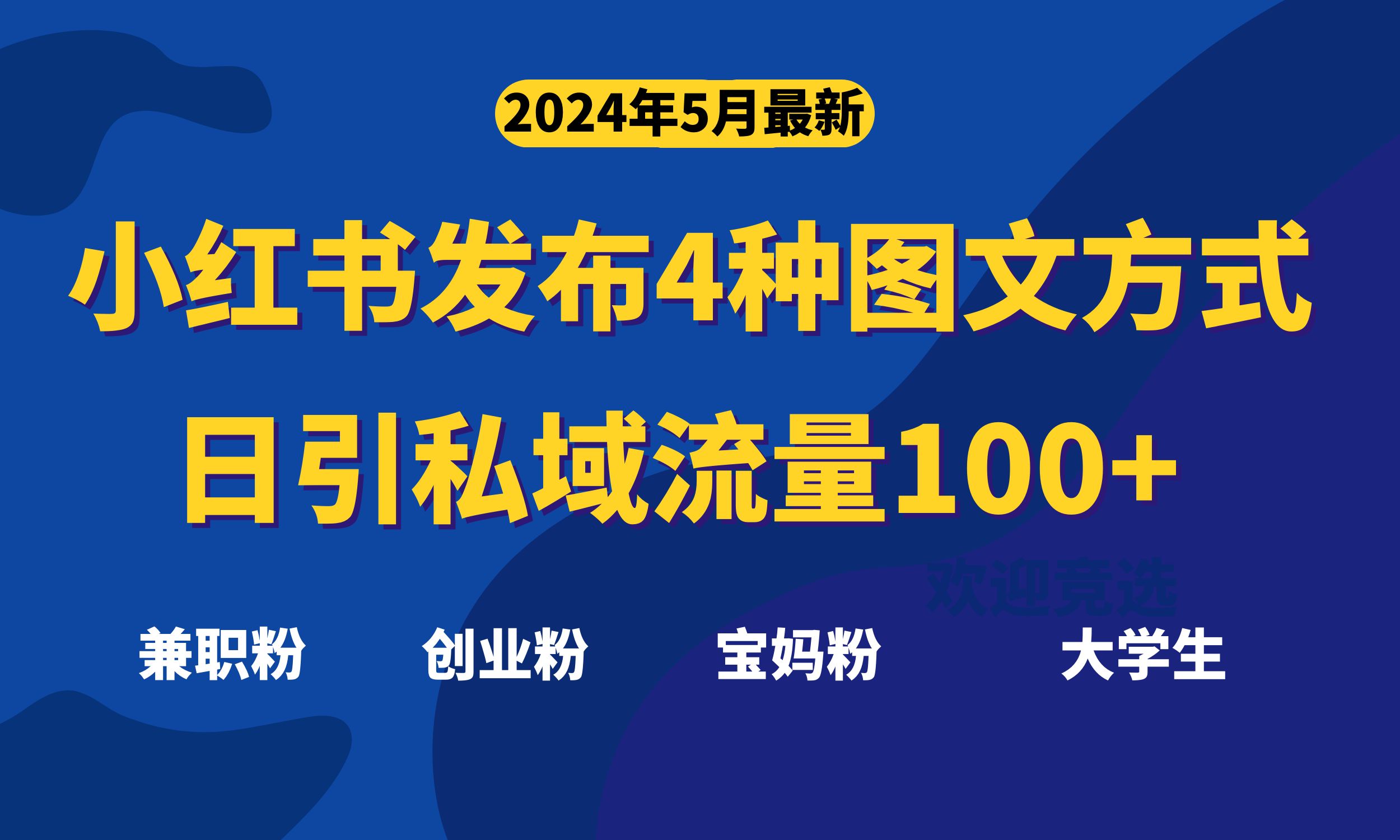 （10677期）最新小红书发布这四种图文，日引私域流量100+不成问题，-研习库