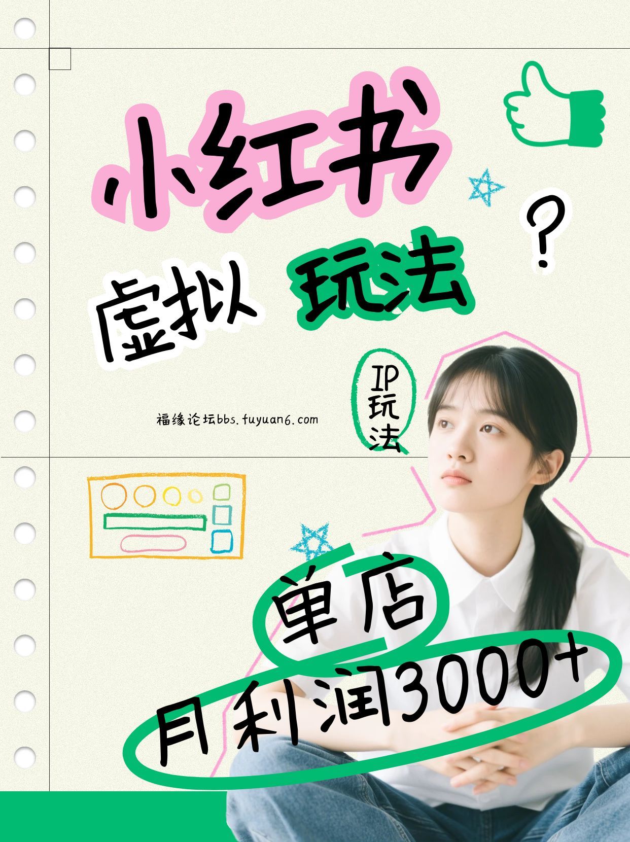 小红书虚拟玩法（铺货流和单品玩法），单店月利润3000+，IP打法+原创商品（0违规）-研习库